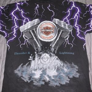 Hand painted Harley Davidson T-shirt